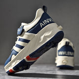 Zapatillas Patines  Azules con franjas de 04 Ruedas Juvenil