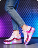 Zapatillas Patines de  ruedas y Luces Led recargables