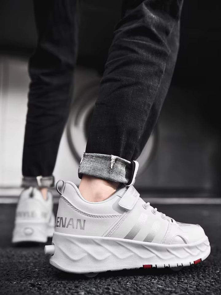 ZAPATILLAS PATINES BLANCAS CON LINEAS
