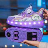 Zapatillas Patines de 04 Ruedas LILA con freno