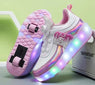 Zapatillas Patines de  ruedas y Luces Led recargables